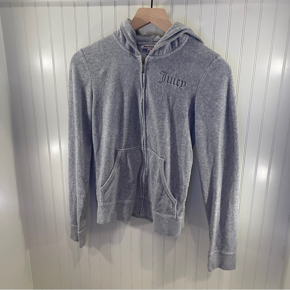 3/30 Juicy Couture M Gray Velour Hoodie